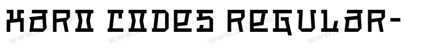 haro codes regular字体转换